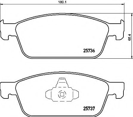 Комплект тормозных колодок, дисковый тормоз BREMBO P 24 157