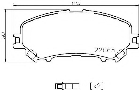 Комплект тормозных колодок, дисковый тормоз BREMBO P 56 099