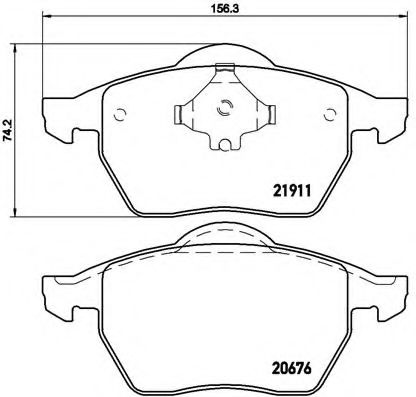 Комплект тормозных колодок, дисковый тормоз BREMBO P 85 035