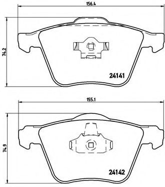Комплект тормозных колодок, дисковый тормоз BREMBO P 86 018