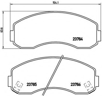 Комплект тормозных колодок, дисковый тормоз BREMBO 23785