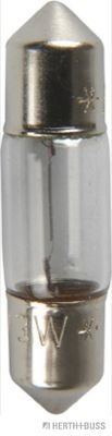 Лампа накаливания; Лампа накаливания, фонарь указателя поворота; Лампа накаливания, фонарь сигнала торможения; Лампа накаливания, oсвещение салона; Лампа накаливания, стояночный / габаритный огонь HERTH+BUSS ELPARTS 89901020