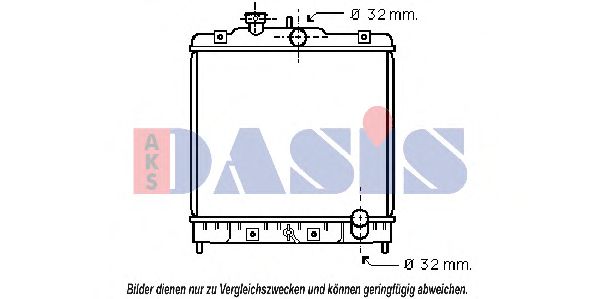 Радиатор, охлаждение двигателя AKS DASIS 100550N