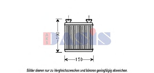 Теплообменник, отопление салона AKS DASIS 129017N