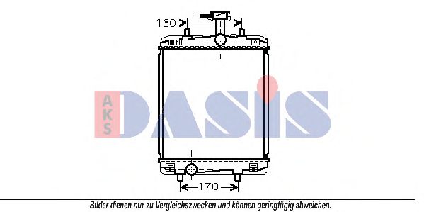 Радиатор, охлаждение двигателя AKS DASIS 160093N