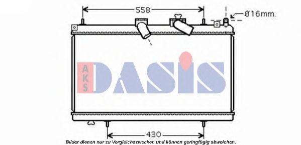 Радиатор, охлаждение двигателя AKS DASIS 160109N