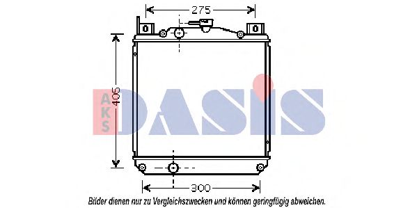 Радиатор, охлаждение двигателя AKS DASIS 320017N