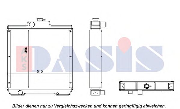 Радиатор, охлаждение двигателя AKS DASIS 4501751