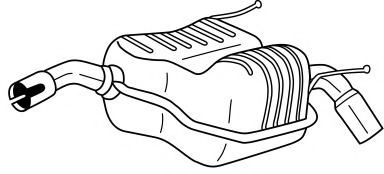 Глушитель выхлопных газов конечный AKS DASIS SG41639