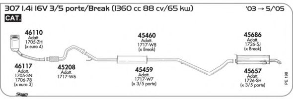 Система выпуска ОГ AKS DASIS SGPE198