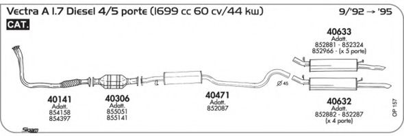 Система выпуска ОГ AKS DASIS SGOP157