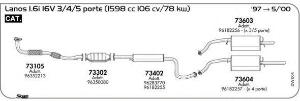 Система выпуска ОГ AKS DASIS SGDW004