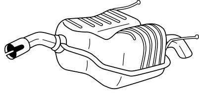 Глушитель выхлопных газов конечный AKS DASIS SG41644