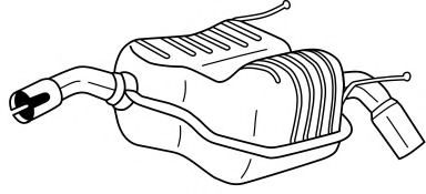 Глушитель выхлопных газов конечный AKS DASIS SG41634
