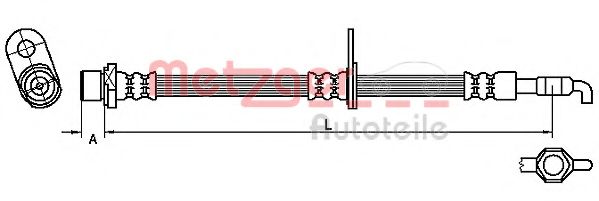 Тормозной шланг METZGER 4110780