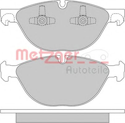 Комплект тормозных колодок, дисковый тормоз METZGER 1170592