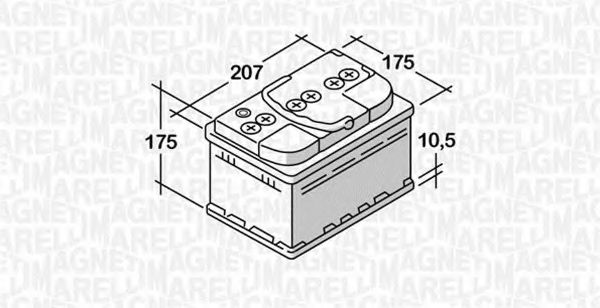 Стартерная аккумуляторная батарея MAGNETI MARELLI 068050051530