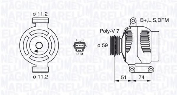 Генератор MAGNETI MARELLI 063380007010