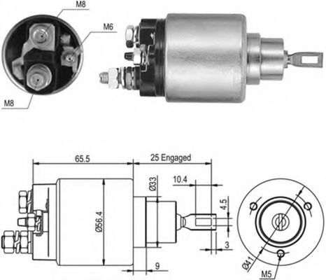 Тяговое реле, стартер MAGNETI MARELLI 940113050417