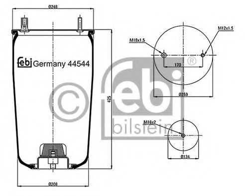 Кожух пневматической рессоры FEBI BILSTEIN 44544