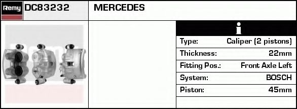 Тормозной суппорт DELCO REMY DC83232