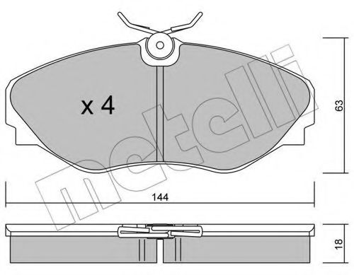 Комплект тормозных колодок, дисковый тормоз METELLI 22-0338-0