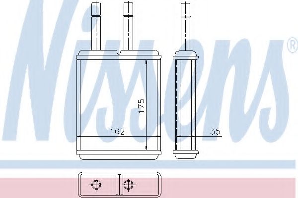 Теплообменник, отопление салона NISSENS 71957