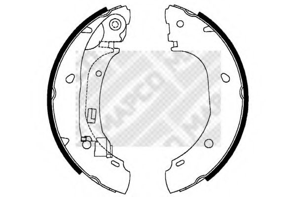 Комплект тормозных колодок MAPCO 8134