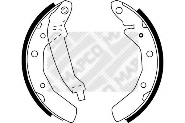 Комплект тормозных колодок MAPCO 8564