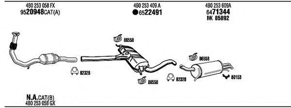 Система выпуска ОГ FONOS AD25176