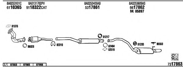 Система выпуска ОГ FONOS AD80444