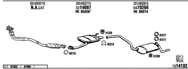 Система выпуска ОГ FONOS MB19005B