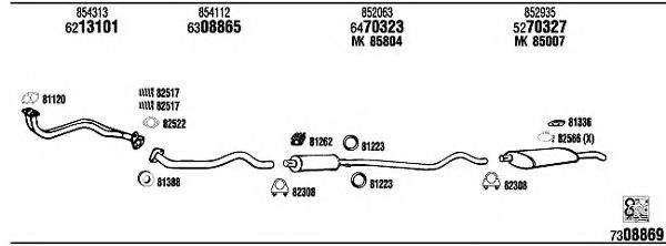 Система выпуска ОГ FONOS OP40084B