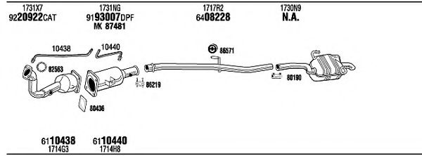 Система выпуска ОГ FONOS PEH16669BC