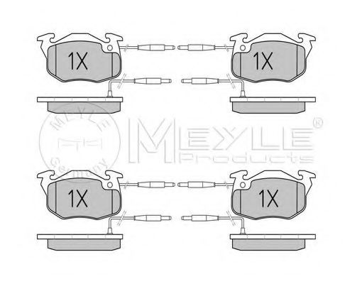Комплект тормозных колодок, дисковый тормоз MEYLE 025 214 1418/W