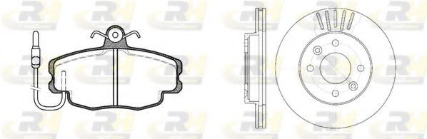 Комплект тормозов, дисковый тормозной механизм ROADHOUSE 8141.01