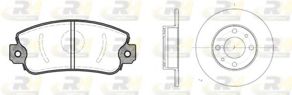 Комплект тормозов, дисковый тормозной механизм ROADHOUSE 8372.00