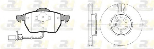 Комплект тормозов, дисковый тормозной механизм ROADHOUSE 8390.05