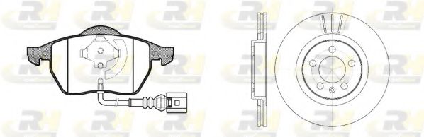 Комплект тормозов, дисковый тормозной механизм ROADHOUSE 839006