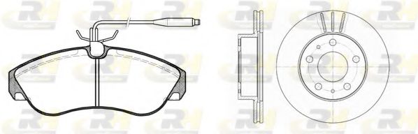 Комплект тормозов, дисковый тормозной механизм ROADHOUSE 8487.00