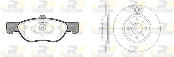 Комплект тормозов, дисковый тормозной механизм ROADHOUSE 8587.00