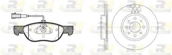 Комплект тормозов, дисковый тормозной механизм ROADHOUSE 8587.03
