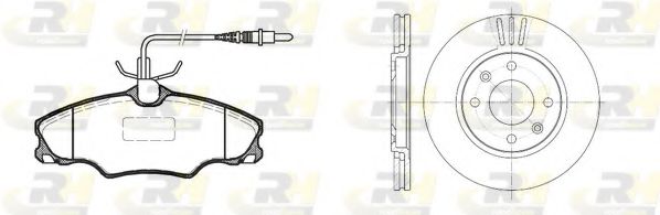 Комплект тормозов, дисковый тормозной механизм ROADHOUSE 8603.00
