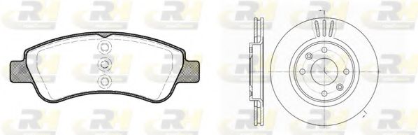 Комплект тормозов, дисковый тормозной механизм ROADHOUSE 8840.01