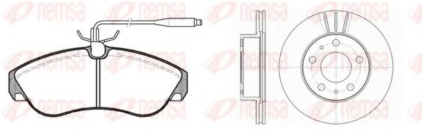 Комплект тормозов, дисковый тормозной механизм REMSA 8487.00