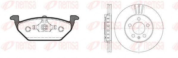 Комплект тормозов, дисковый тормозной механизм REMSA 863307