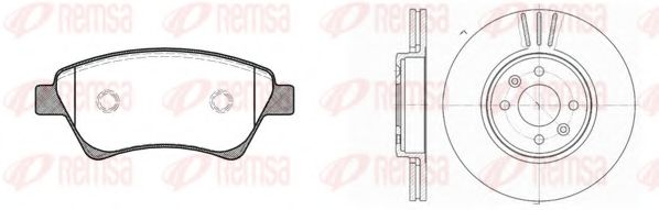 Комплект тормозов, дисковый тормозной механизм REMSA 8976.02