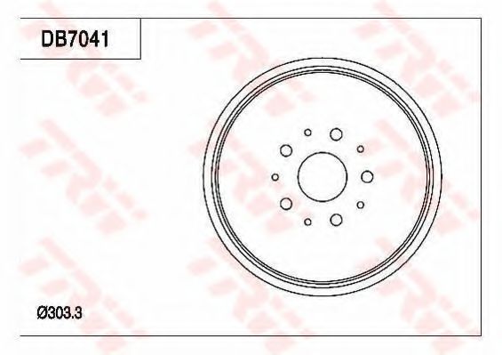 Тормозной барабан TRW DB7041