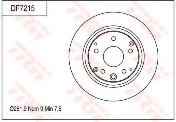 Тормозной диск TRW DF7215