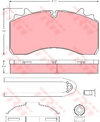 Комплект тормозных колодок, дисковый тормоз TRW GDB5094
